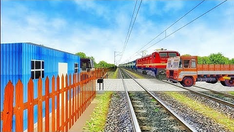 Train made wait for vehicles at Unarmed level crossing | MSTS Indian Railways |