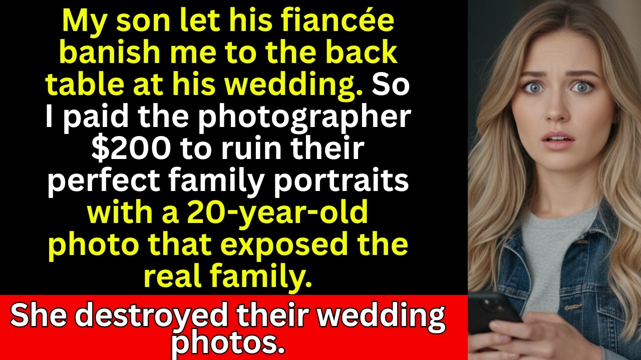 My daughter-in-law announced, “Mom can’t sit with us at the wedding,” so I...