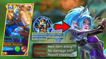 NEW TWILIGHT ARMOR AGAINST BURST KARINA IS LITERALLY EFFECTIVE! ALDOUS BEST BUILD 2023 - MLBB