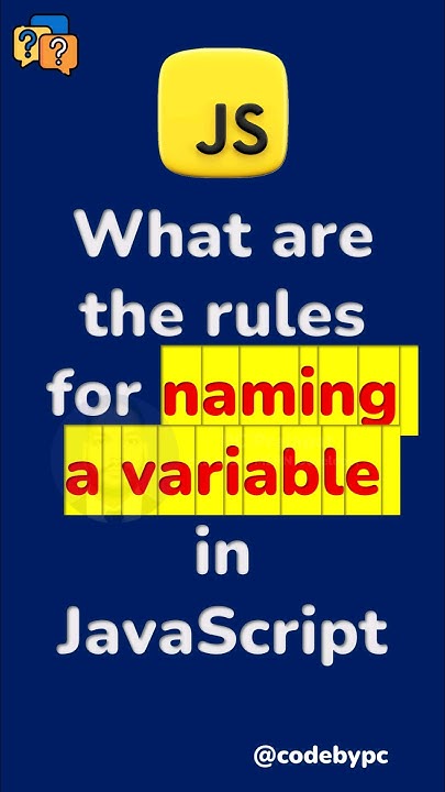 What are the rules for naming a variable in JavaScript #shorts # ...
