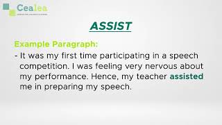 Learn How to Use Assist - Assist meaning, synonyms, antonyms, and example sentences.