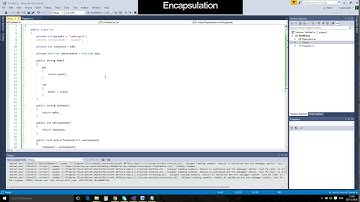 Learning .NET Core - 9. encapsulation