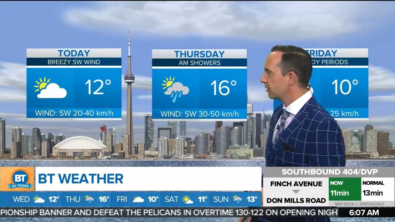 Sunny start to the day but breezy - YouTube