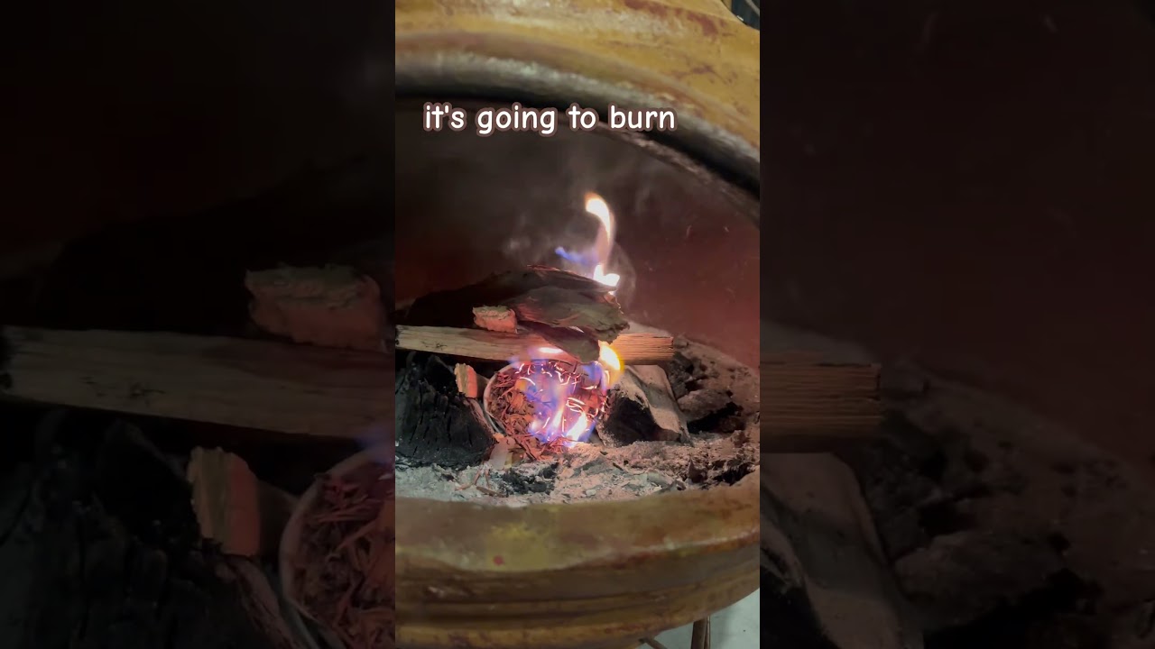 How to start a Chiminea fire with Pinionwood and a fire starter