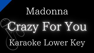 karaoke Instrumentalcrazy For You  Madonnalower Key