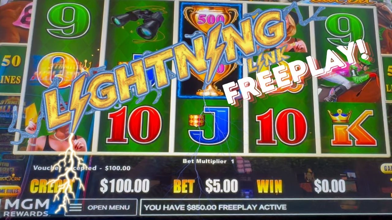 $850 FREEPLAY COMPLIMENTS OF MGM! lightning link is he way we'll go!!!