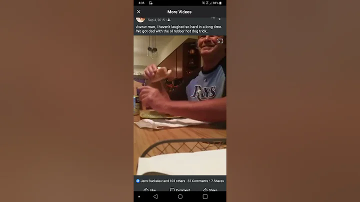 Rubber Hot Dog prank on dad