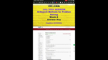 Artificial Intelligence : Search Methods For Problem solving WEEK-8 SOLUTION #nptel2024