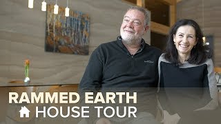 Sustainable rammed earth house tour ...