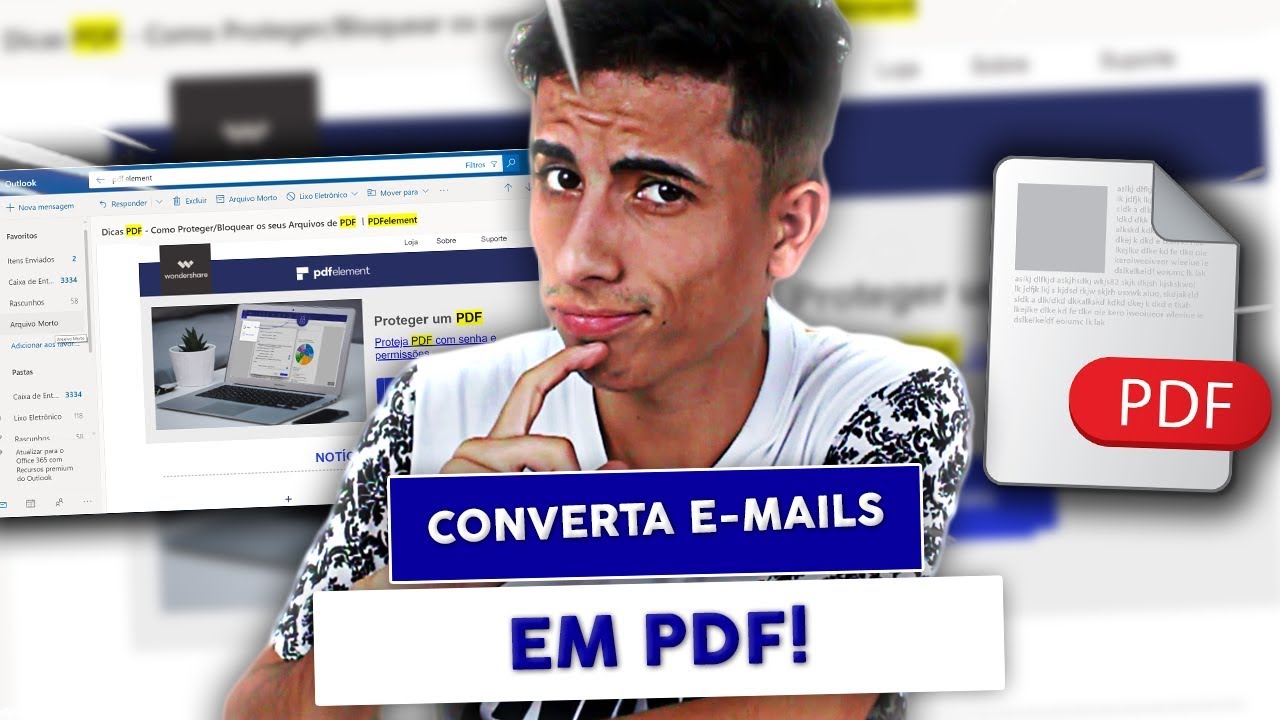 Como salvar email do outlook e converter em PDF