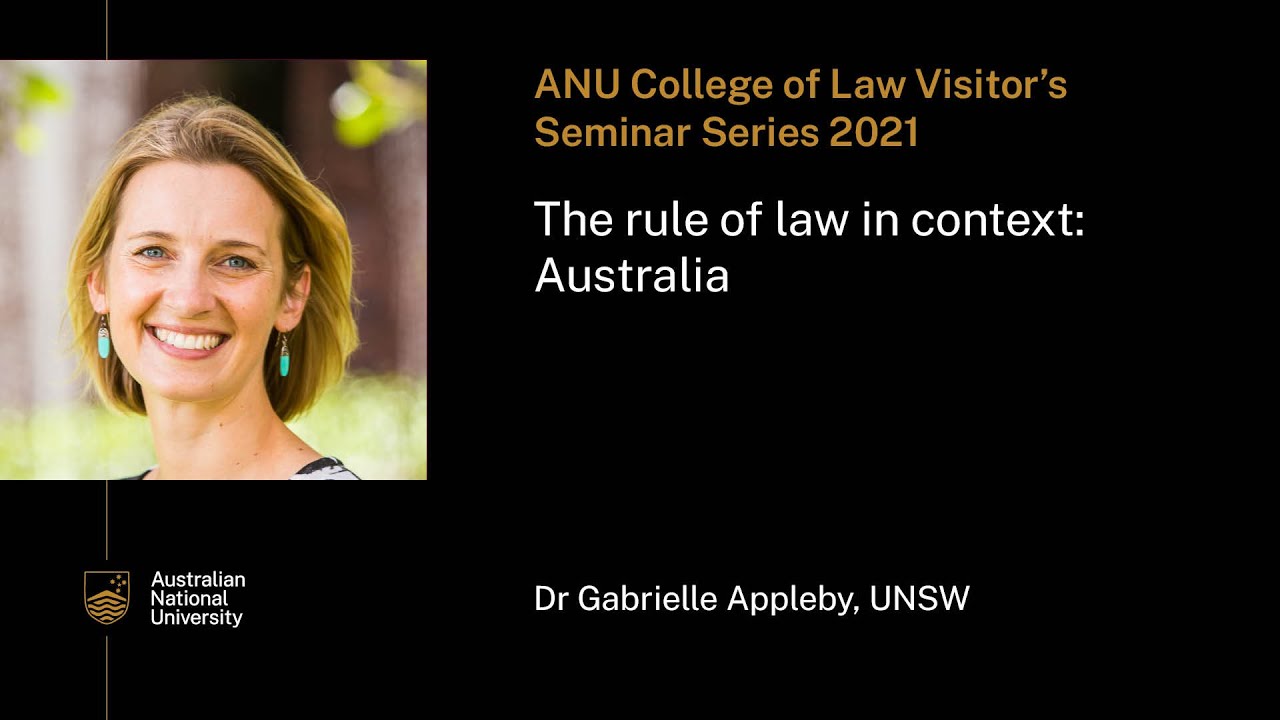 The rule of law in context: Australia - YouTube