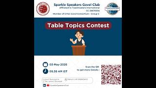 Table Topics Speech Contest of Sparkle Speakers Club on 03-May-2026