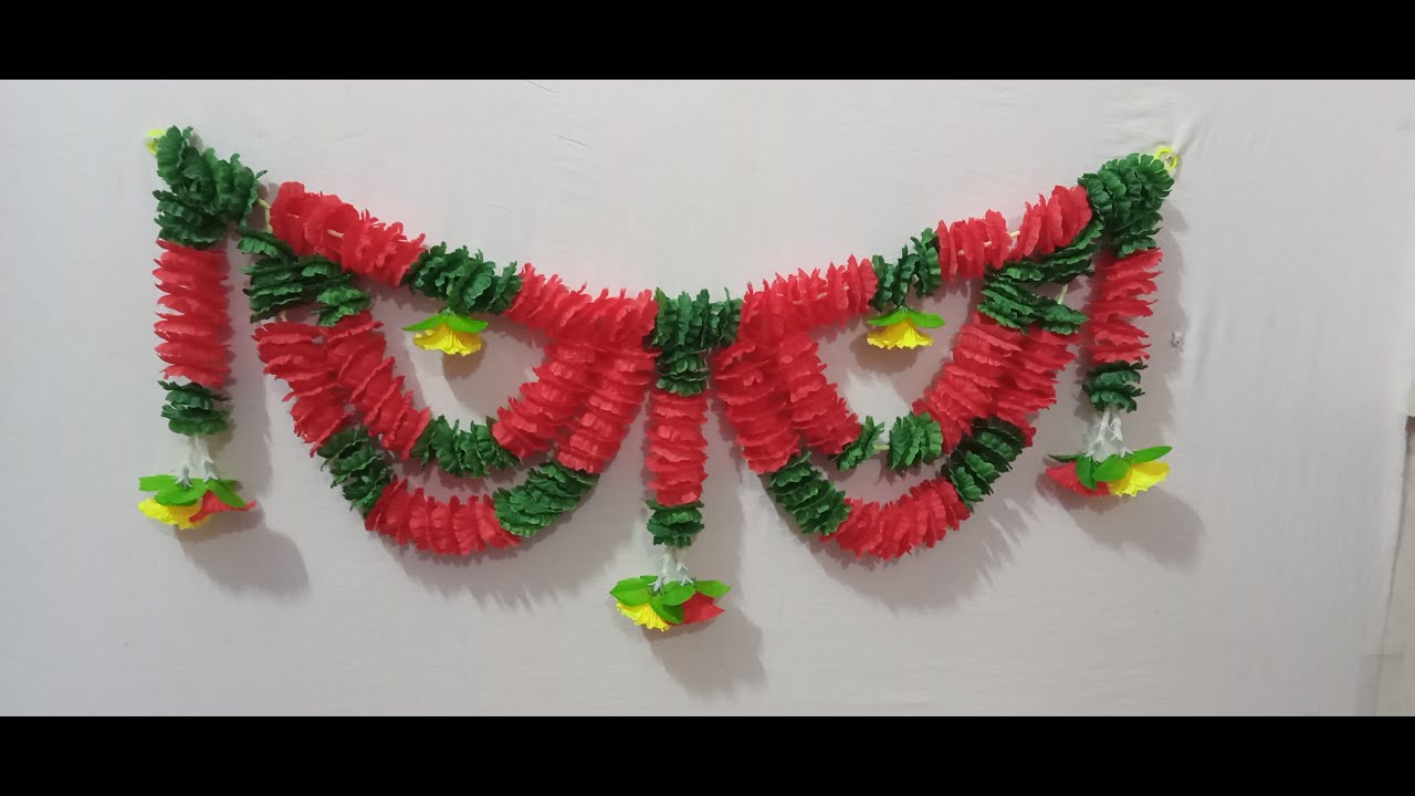 Toran design with Artificial flower | Door hanging design | DIY Decoration | Home decor #3