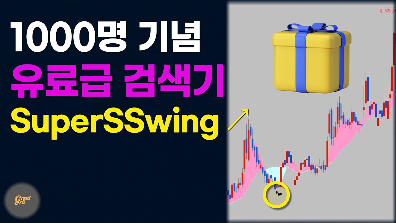 🎁유료급 스윙 검색기 공개 SuperSSwing  - 스토캐스틱 5/5 (구독자1000명 기념)