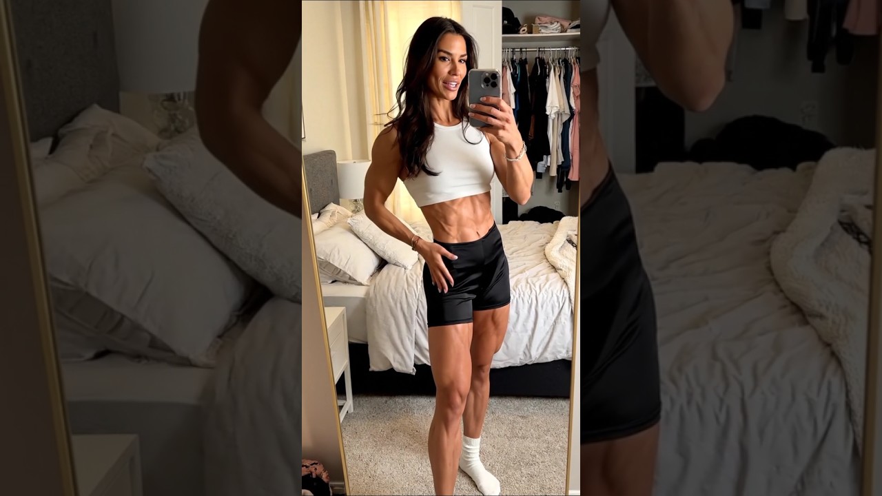 Brunette Bombshell 😵😳 American Track Athlete & Gym Girl Queen Selfie Mirror😍😍 