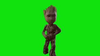 Dancing Baby Groot Meme Green Screen Chroma Key Template