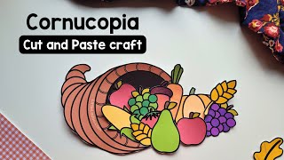 Cornucopia Cut and Paste Craft