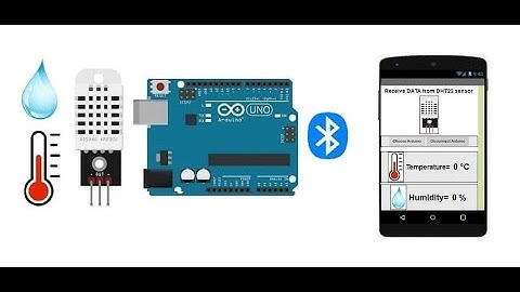 #envoyer  #temperature  et #humidité  mesurées par DHT22 connecté à #arduino  vers #smartphone