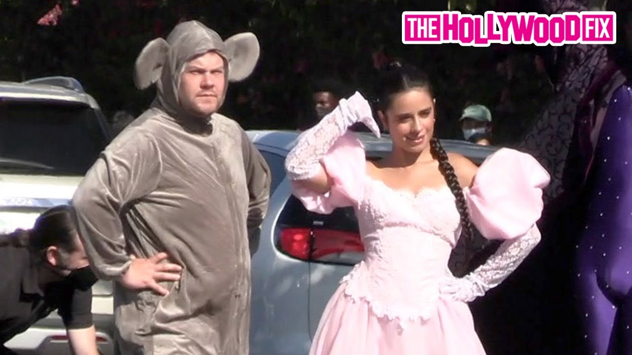 Camila Cabello Is Cinderella As James Corden Wears A Mouse Costume To Film A Skit In Los Angeles!