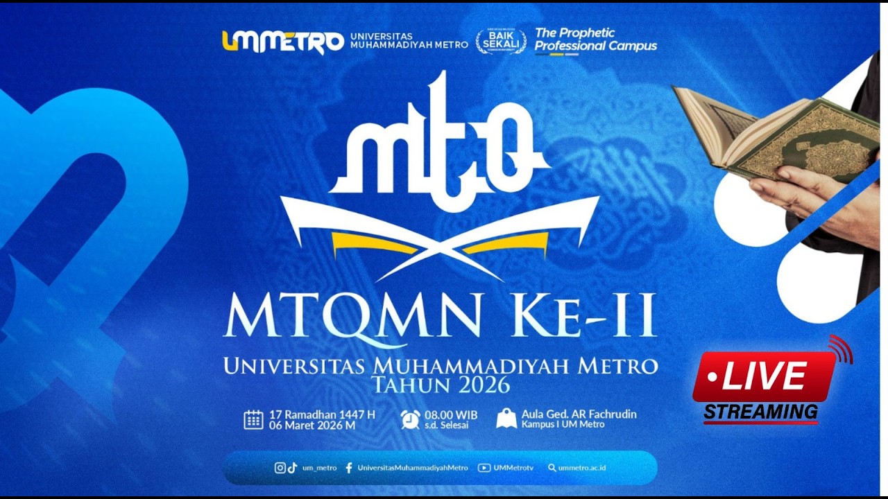 🔴[LIVE] MTQMN Ke II UM METRO TAHUN 2026