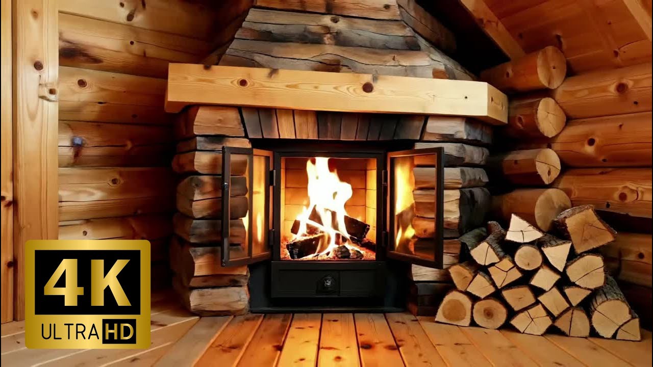 3 Hours of Pure Cozy Fireplace Ambience 🔥 | Ultra Realistic Alpine Cabin ASMR 4K No Ads