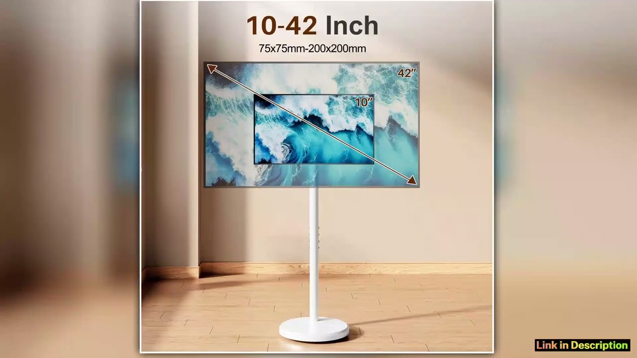 Adjustable Mobile TV Stand360 Rotating Floor Mount for 1042 OLEDLED ScreensPortraitLandscape