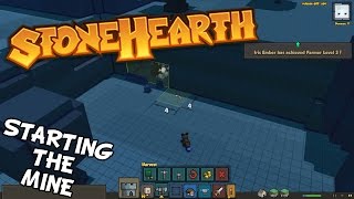 Starting The Mine And Trying To Build A Wall - Stonehearth Alpha 19 Gameplay - Part 8