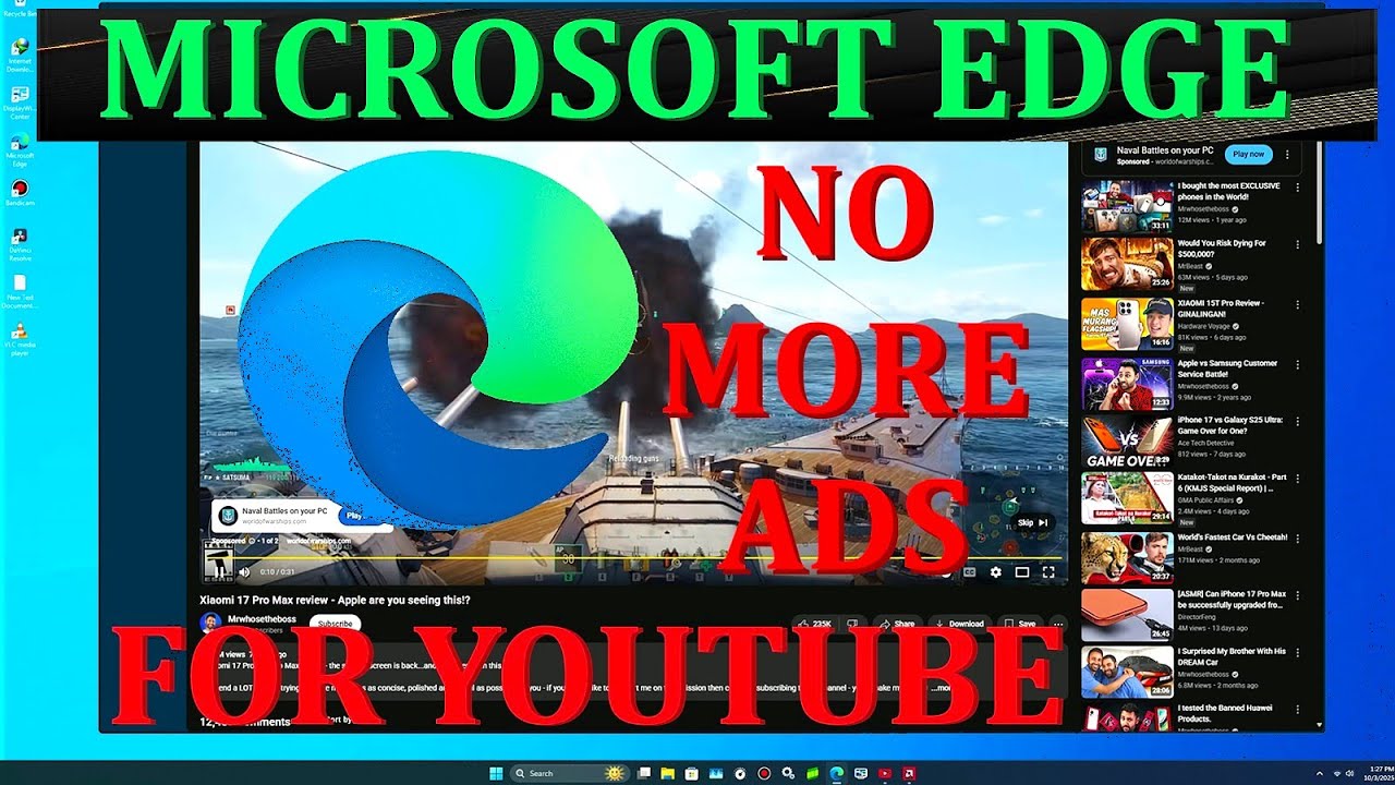 HOW TO REMOVE ADS ON YOUTUBE VIDEOS USING MICROSOFT EDGE / ADBLOCKER ...