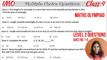 Class 4 Maths Olympiad Level 2 Questions | Sample Questions for Class 4 Maths Olympiad