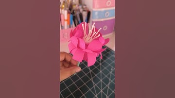 Aesthetic flower make with paper #shorts #ytshorts #viralshorts #paper  #handmade #papercraft #diy