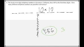 Math 118 : 4.1 #8 (Mathematical Explorations Tutorial : The Fundamental Counting Principle)