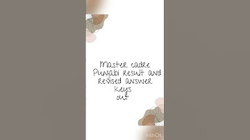 Master cadre punjabi result out || revised answer keys || Link in description #mastercadrepunjabi