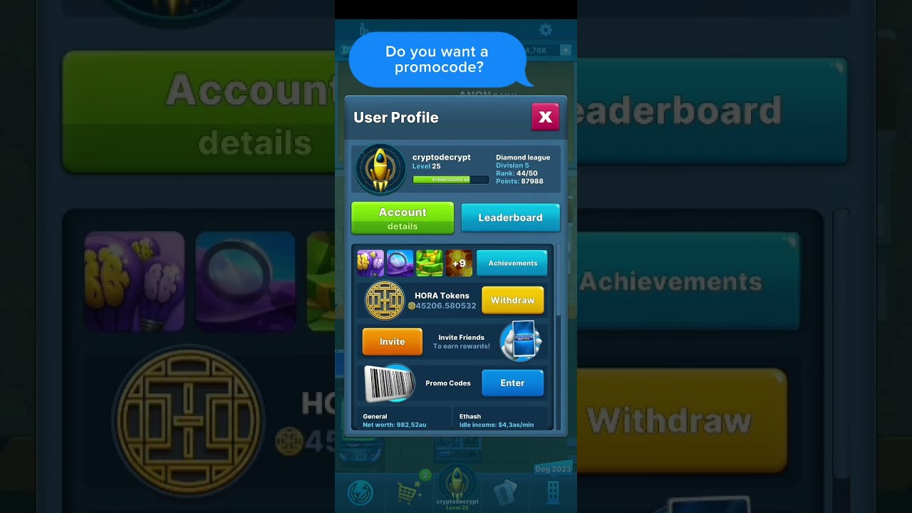 Crypto Idle Miner - Promo code for the new event Dog 2023 - YouTube