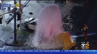 Crash shears hydrant in Exposition Park