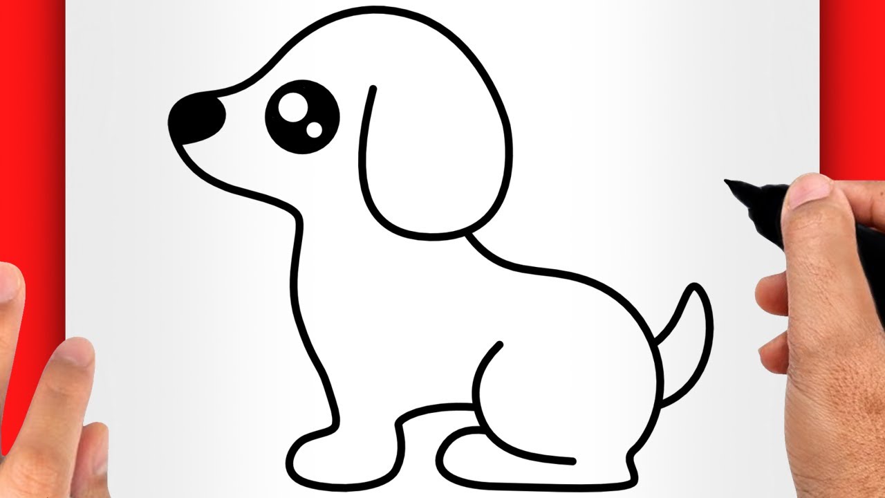 HOW TO DRAW A DOG (EASY) - Cute Dog Drawing (EASY) - YouTube-saigonsouth.com.vn