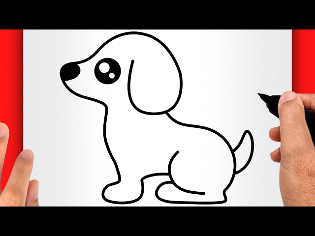 How to Draw a Dog - Step by Step Drawing Tutorial for a Cute Cartoon Dog -  Easy Peasy and Fun