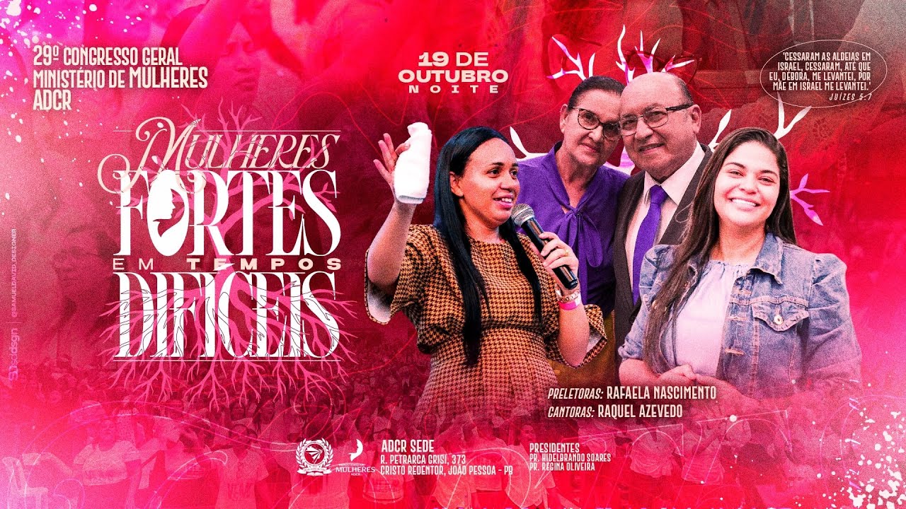 DOMINGO Noite - 29º Congresso Mulheres ADCR em João Pessoa - 19/10/2025