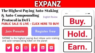 New Expanz Protocol Full Review In English | Highest Paying Auto Staking !