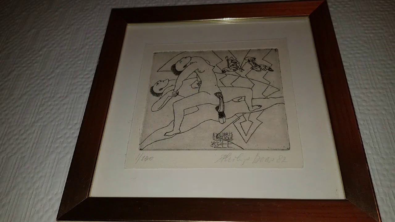 Philip Boas 1/200 signé Exlibris scène Sex Hardcore Tribal encadré.TBE