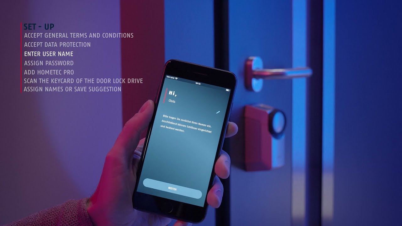 ABUS HomeTec Pro Bluetooth® Door Lock Drive | App: Download & Setup -  YouTube