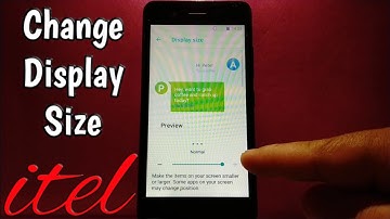 How to change display size on itel Alpha Lite