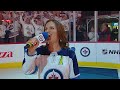 NSH@WPG, Gm4: Stacey Nattrass sings the anthems