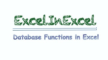 Database Functions in Excel