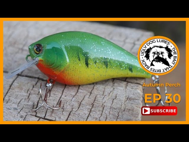 How to airbrush a 2.5 Square bill Custom painted fishing lure in a fall  pattern 
