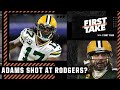 Was Davante Adams taking a shot at Aaron Rodgers in goodbye message? | First Take