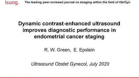 UOG video clip: Dynamic contrast‐enhanced ultrasound improves diagnostic performance