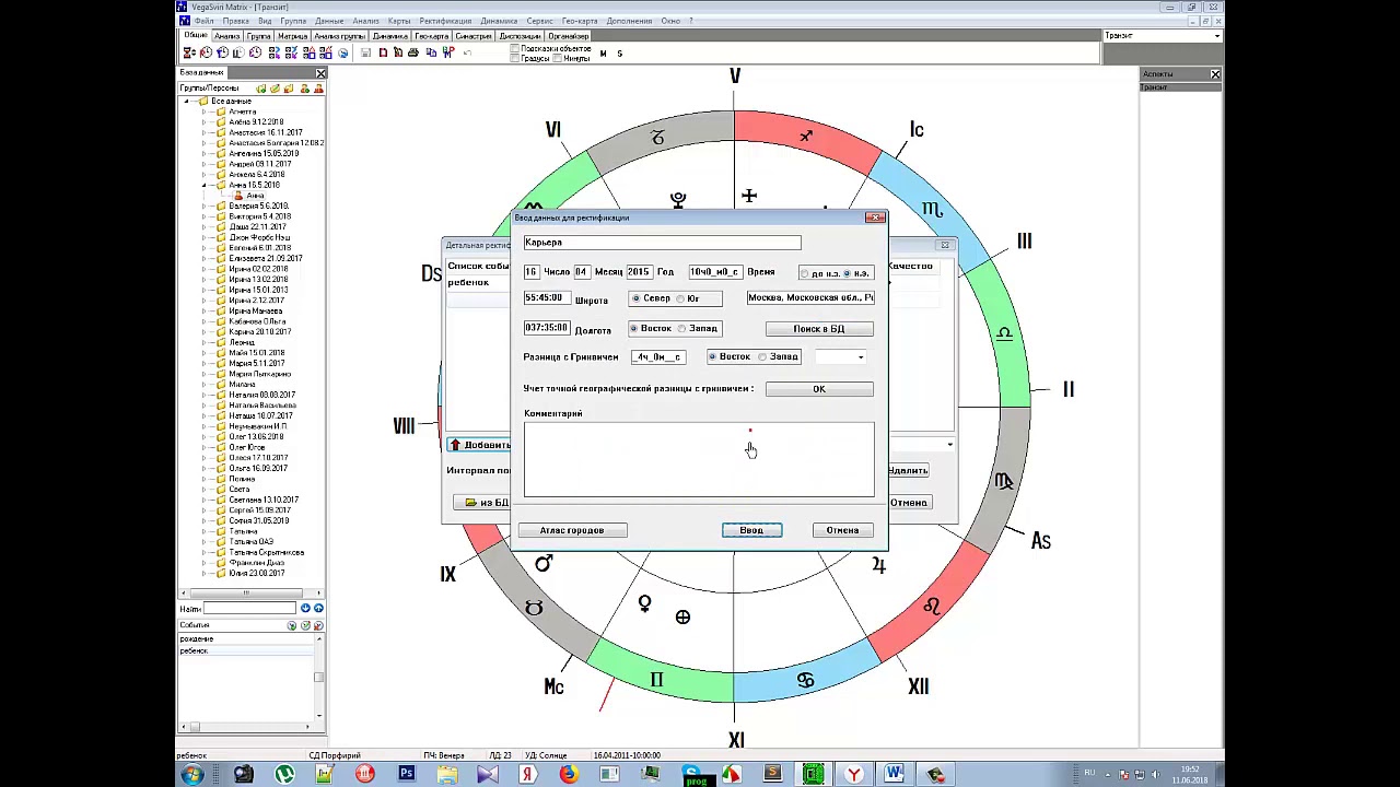 Ректификация Гороскопа Онлайн По Событиям