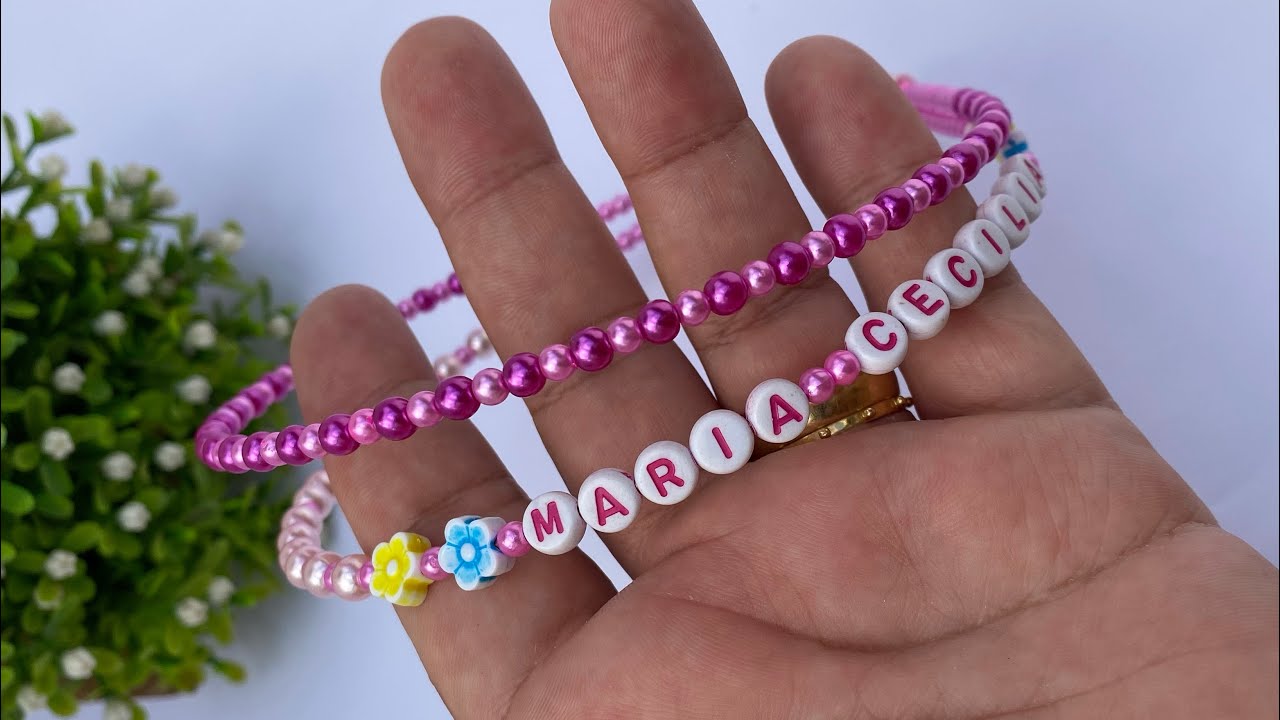 Tiara dupla infantil com nome