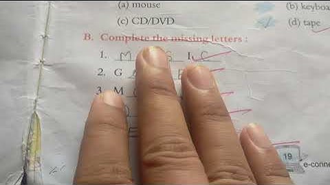 Computer Class 1 Chapter 2 Missing Letter