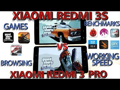 Xiaomi Redmi 3s  Vs  Xiaomi Redmi 3 Pro  СКОРОСТЬ РАБОТЫ -Games- Benchmarks- Browsing-